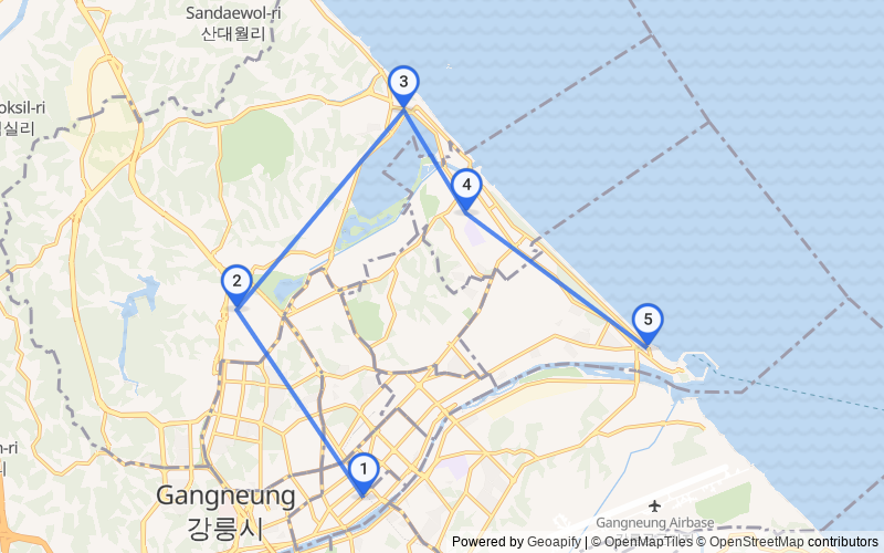 여행 동선 지도
