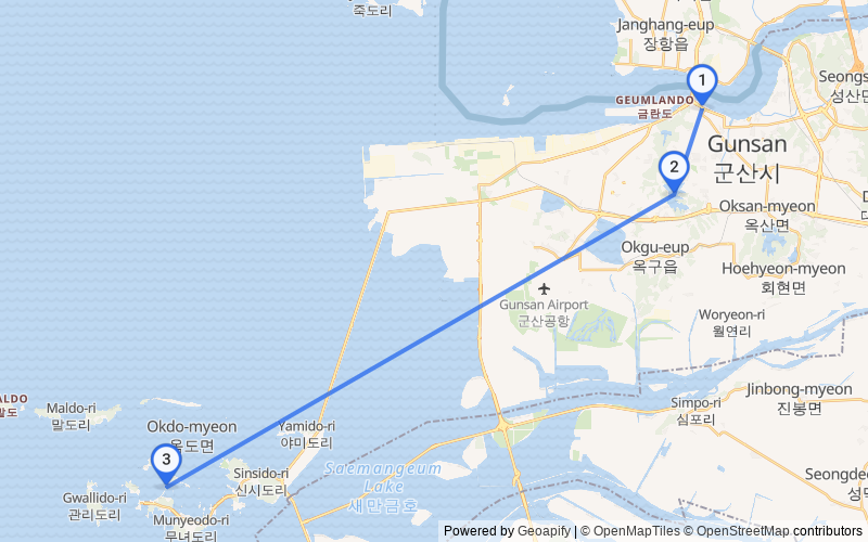 여행 동선 지도