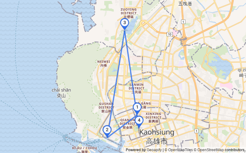 여행 동선 지도