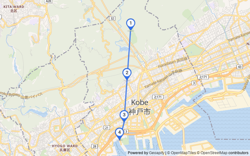 여행 동선 지도